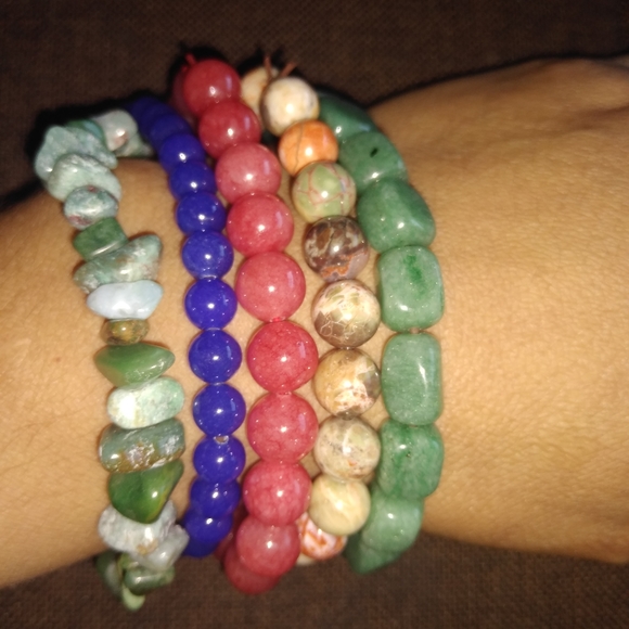 Lot of 5 Gemstones bracelets - Picture 8 of 8